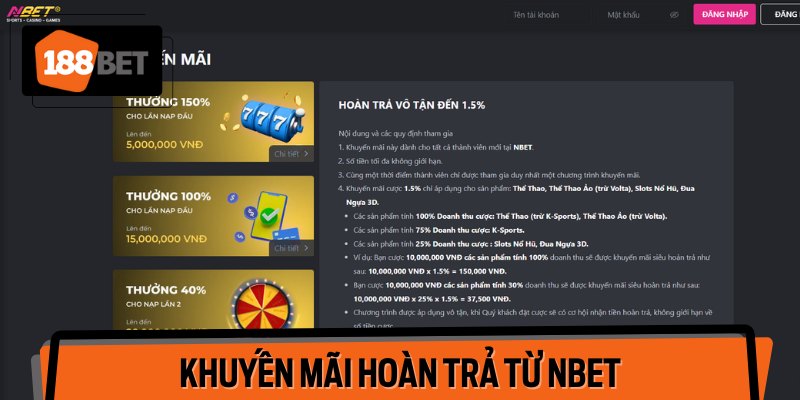 Cơ hội nhận thưởng lớn khi tham gia khuyến mãi NBET.